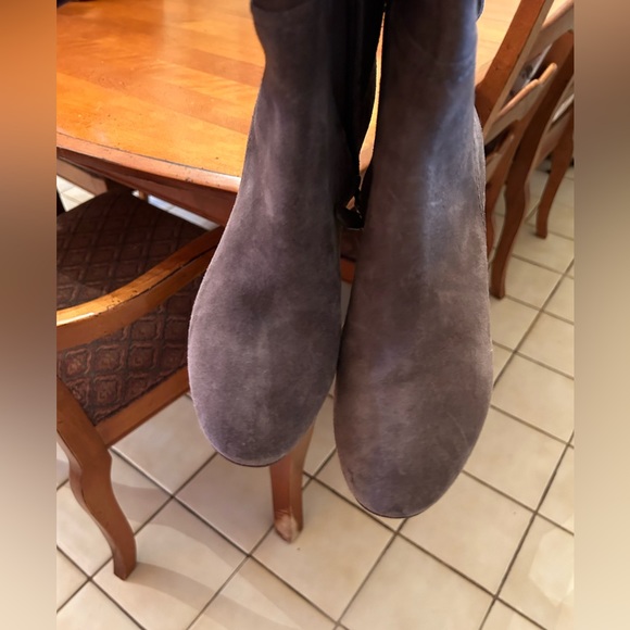 Tory Burch - Tan Suede Over-The-Knee Ankle-Tie Boot (Gigi) - Picture 4 of 12